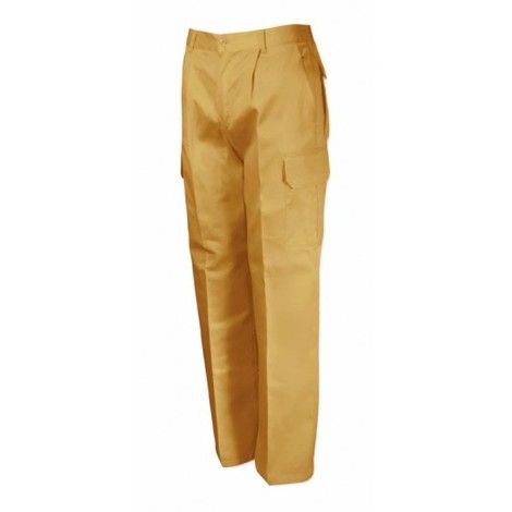 Pantalon multibolsillos amarillo