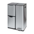 CUBO BASURA RECICLAJE VERTICAL 2 + 1 COMPARTIMENTOS 60 LTS. DUETT