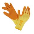 GUANTE LATEX RUGOSO AMARILLO SIN COSTURA. JUBA